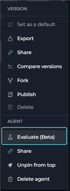 Evaluate Agent