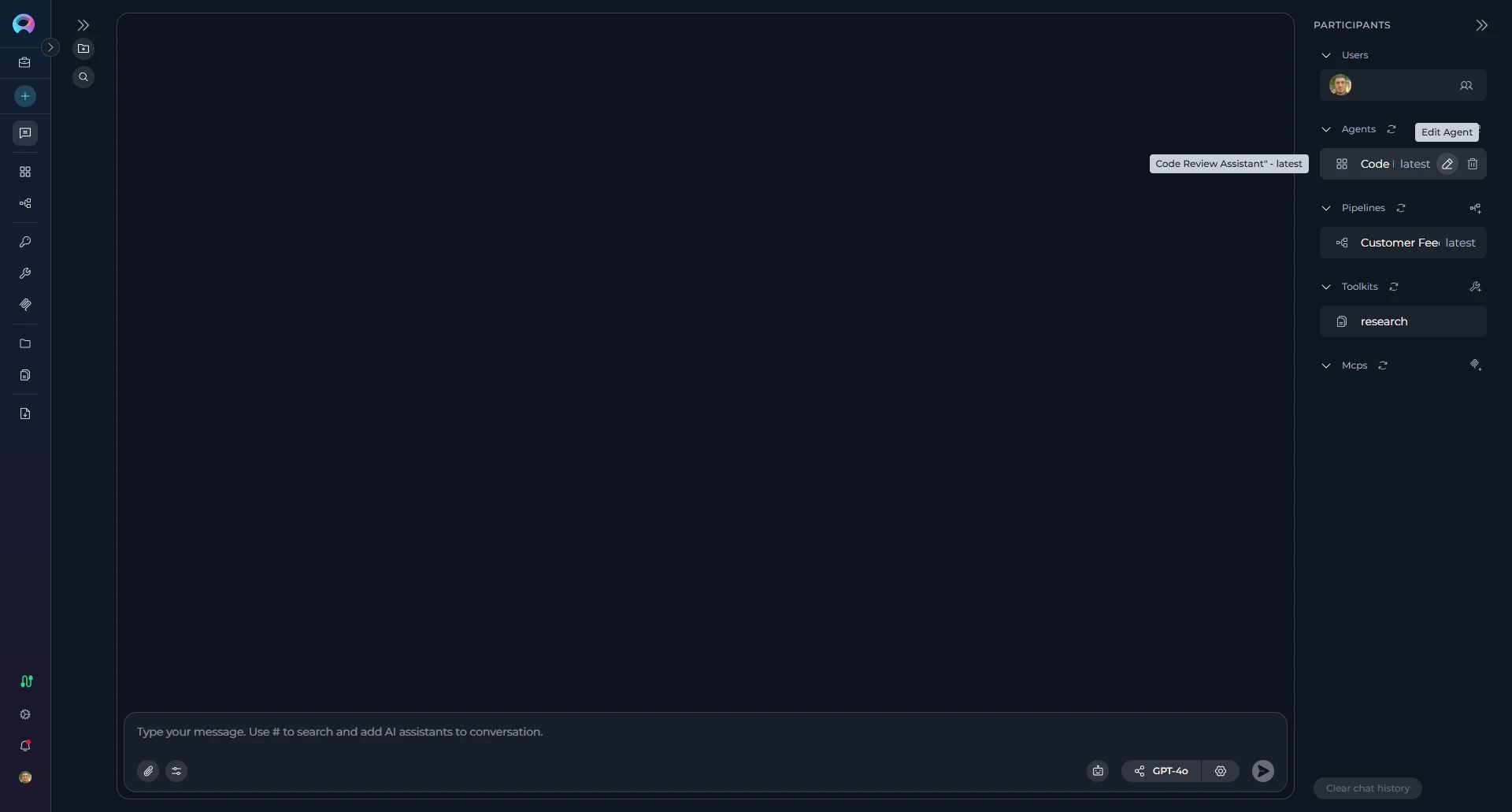 Edit icon appearing on hover with Canvas editor