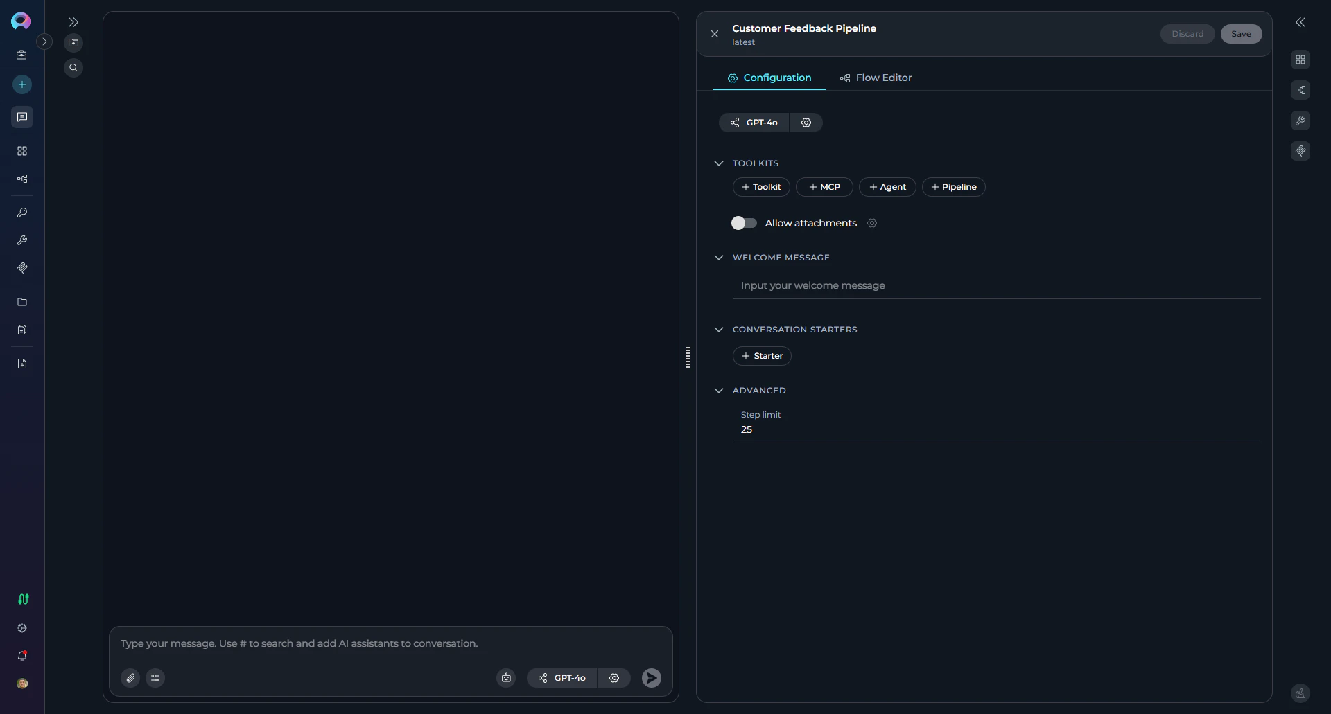 Save button enabling Flow Editor tab