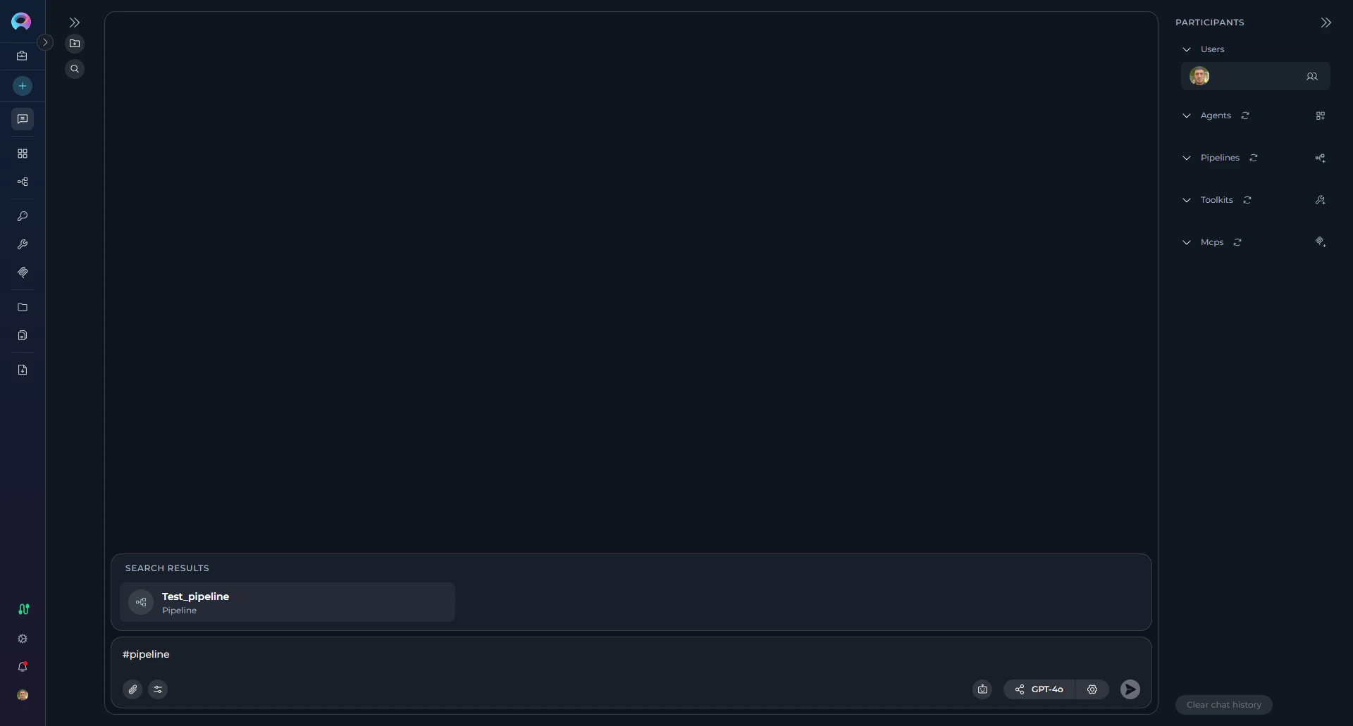 Pipeline examples in the assistant picker