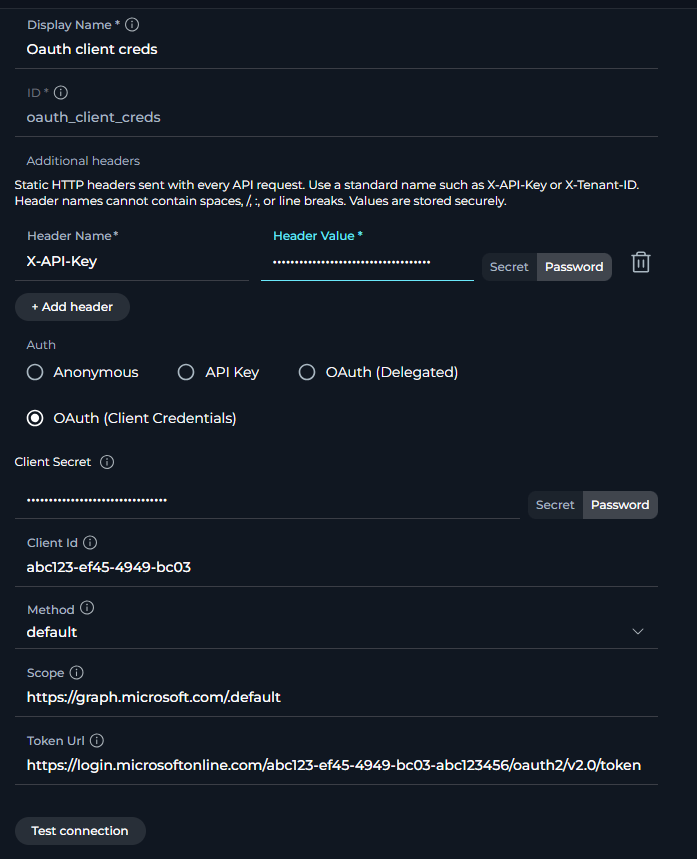 OAuth Client Credentials