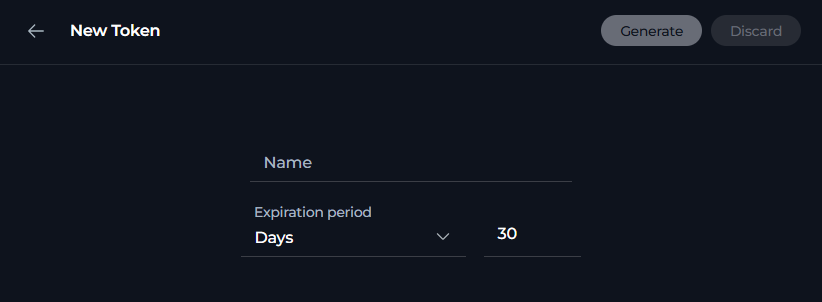 Generate New Token