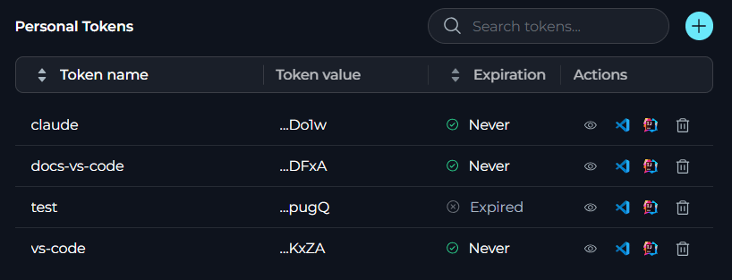 Personal Tokens