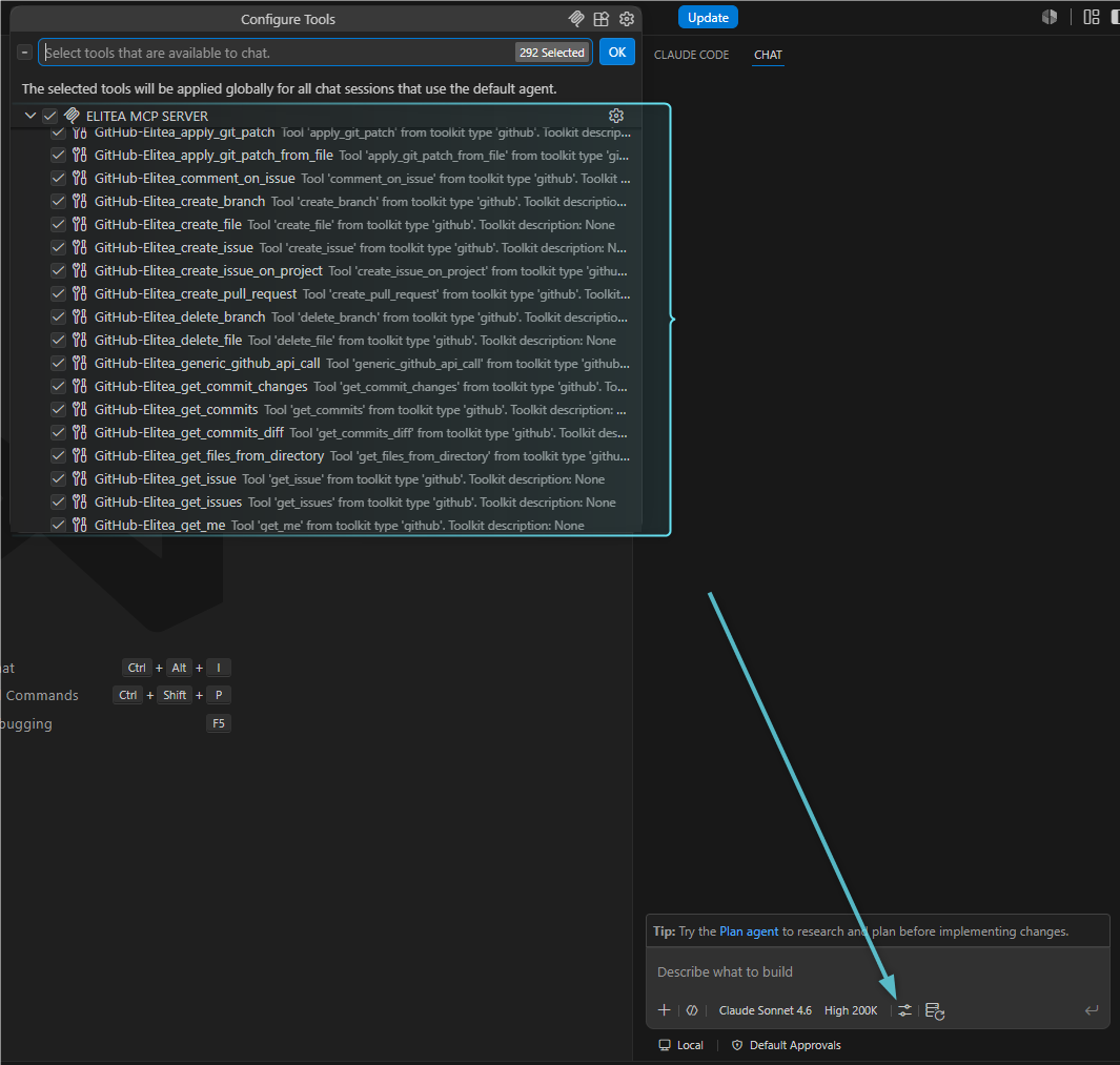 MCP tools list