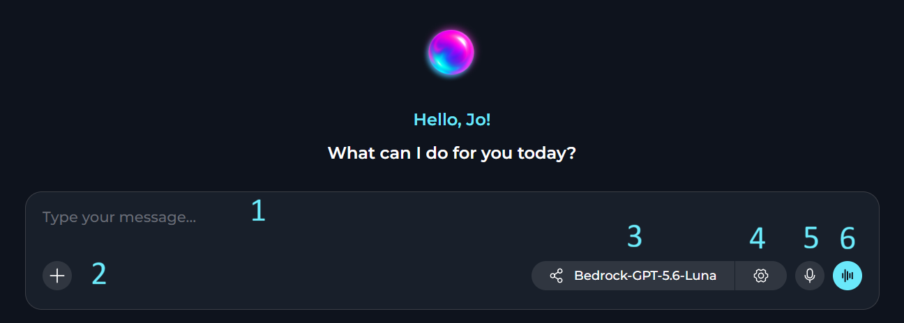 The message input toolbar at the bottom of the chat area, with the input field and associated controls.