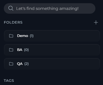 Agent folder section