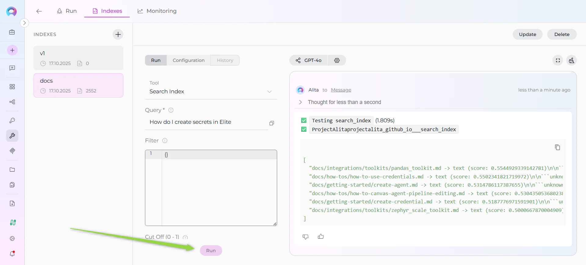 Index Search Results