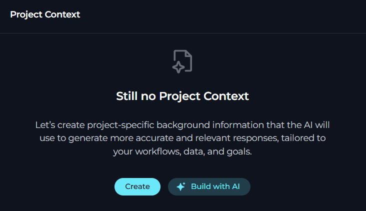 No Project Context
