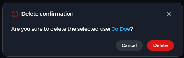 Deleting User