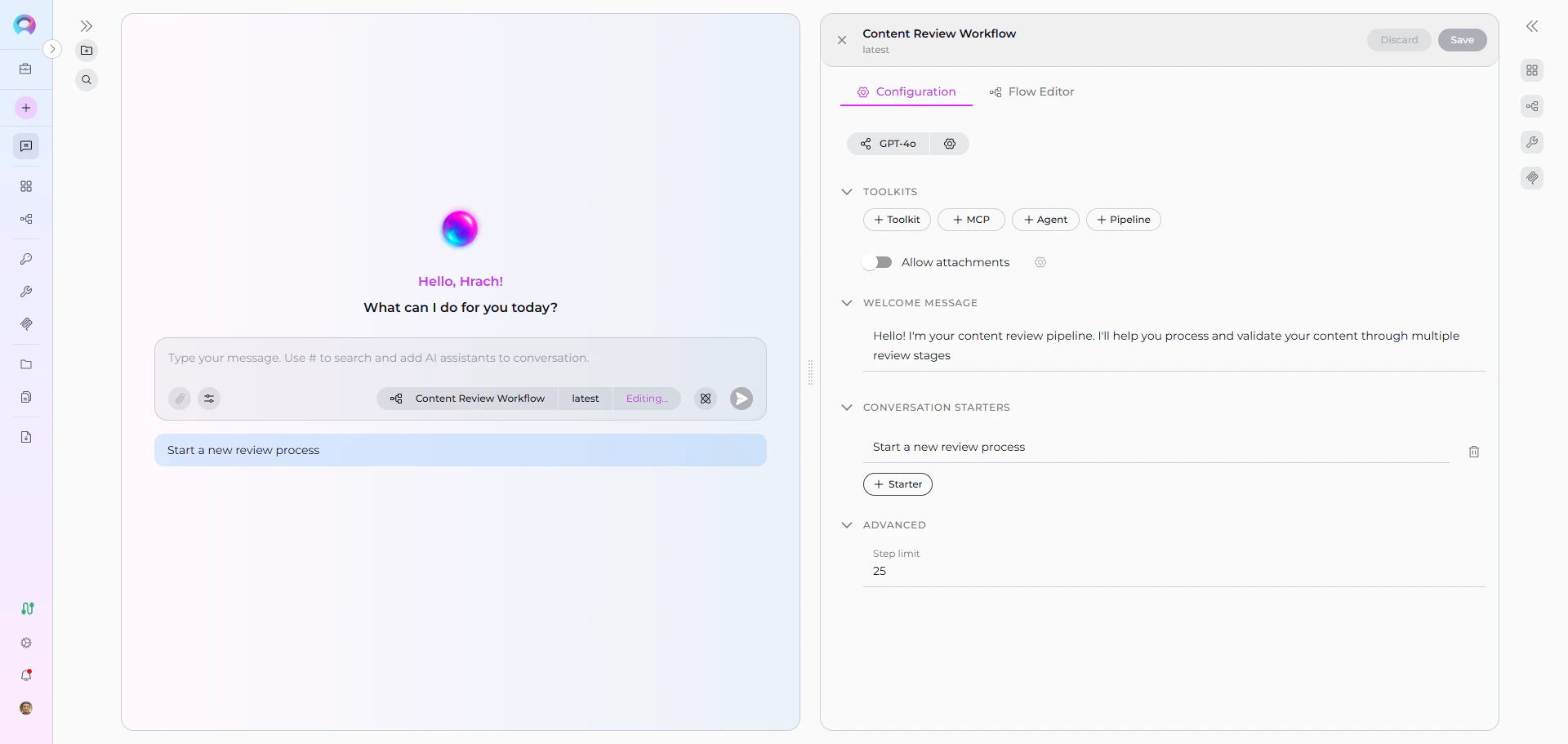 Pipeline Initial Configuration
