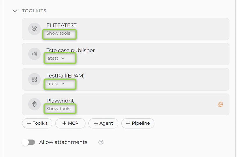 Edit nested TOOLKITS