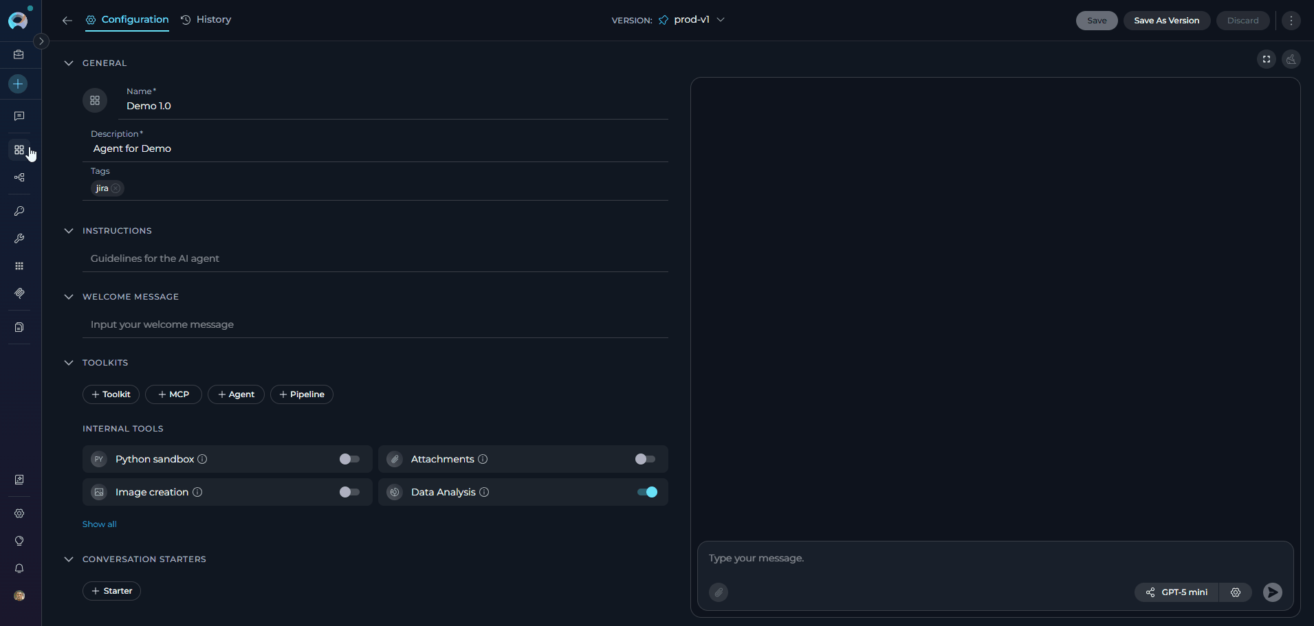 Agent Planner Configuration