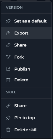 Export Skill