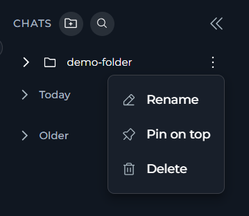 Folder actions
