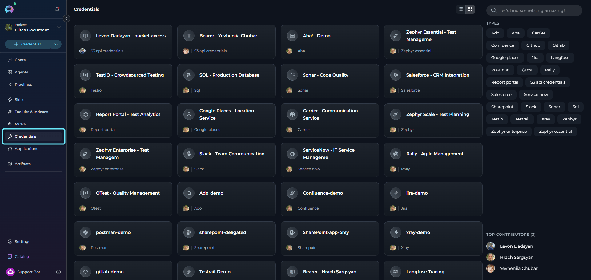 Credentials-Menu_Interface