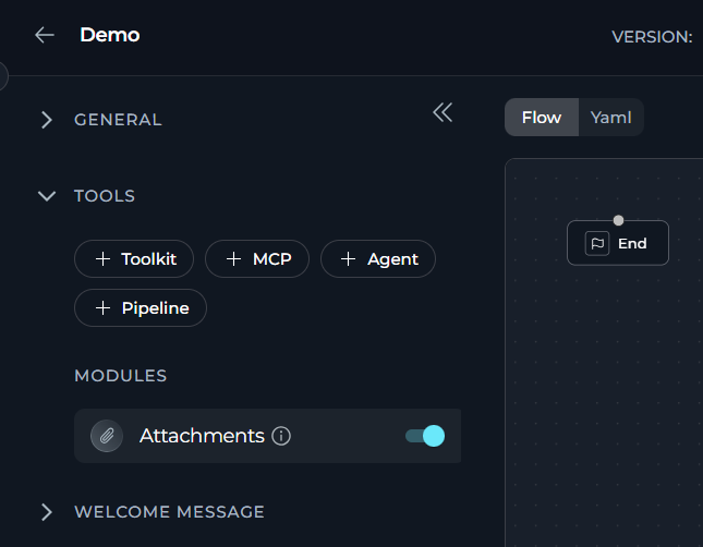 Enable attachments