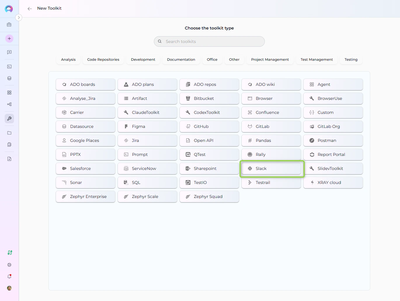 Select toolkit