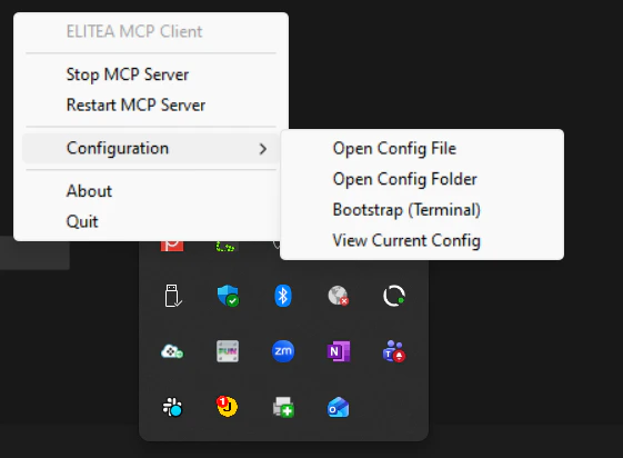 Config file menu