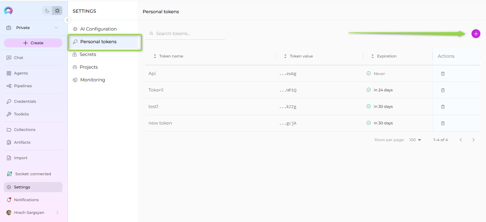 Personal Access Token