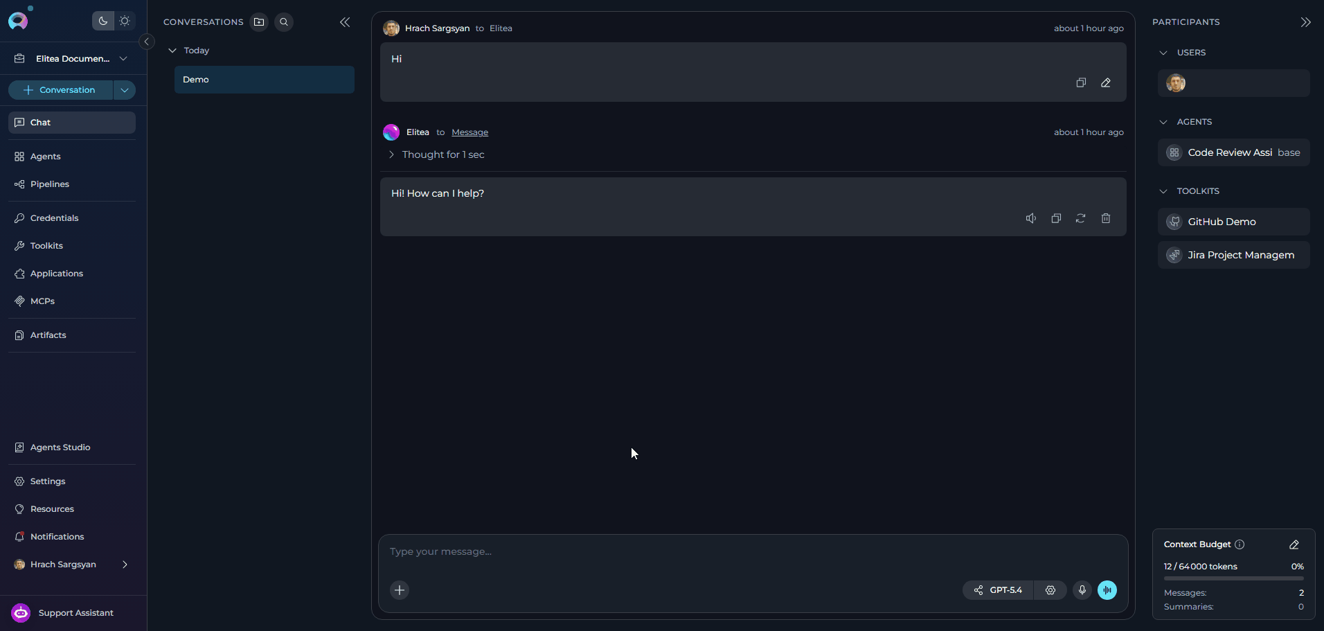 Create New Participants