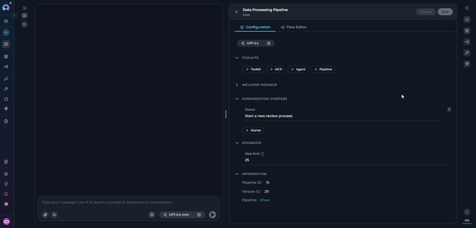 Pipeline Nested Agents