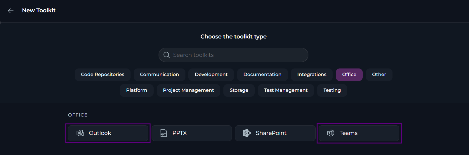 Outlook and Microsoft Teams toolkits