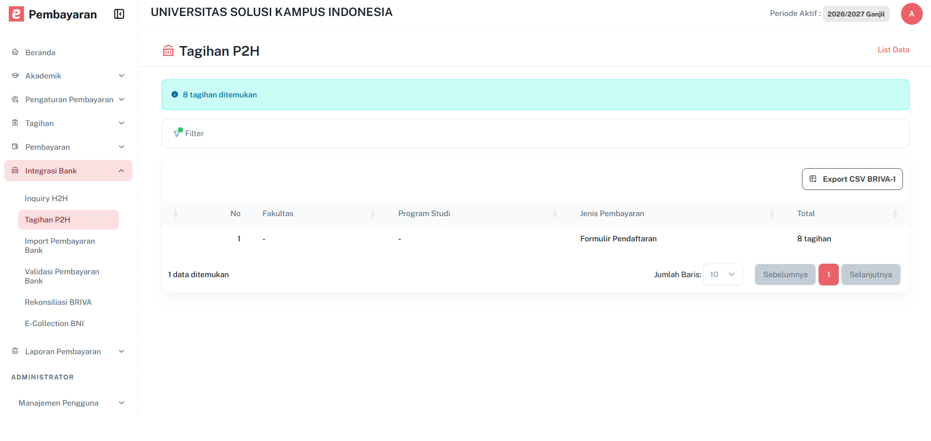 Datatagihanditemukantagihanp2h