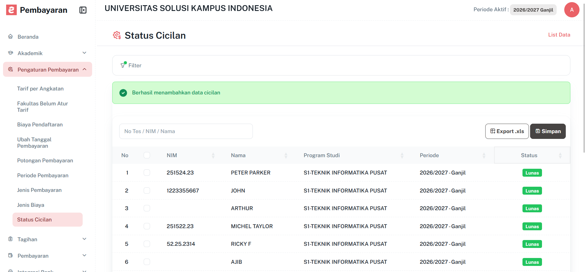 Halamanstatuscicilan Alertsuccess