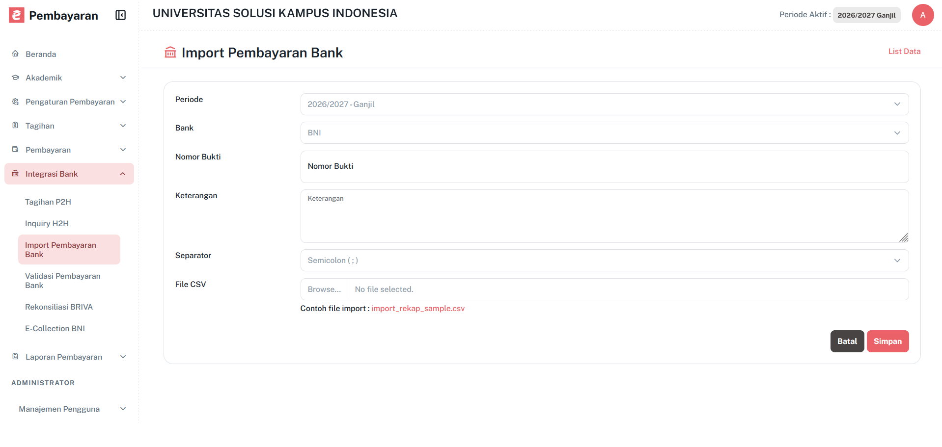 Halamanimportpembayaranbank 1