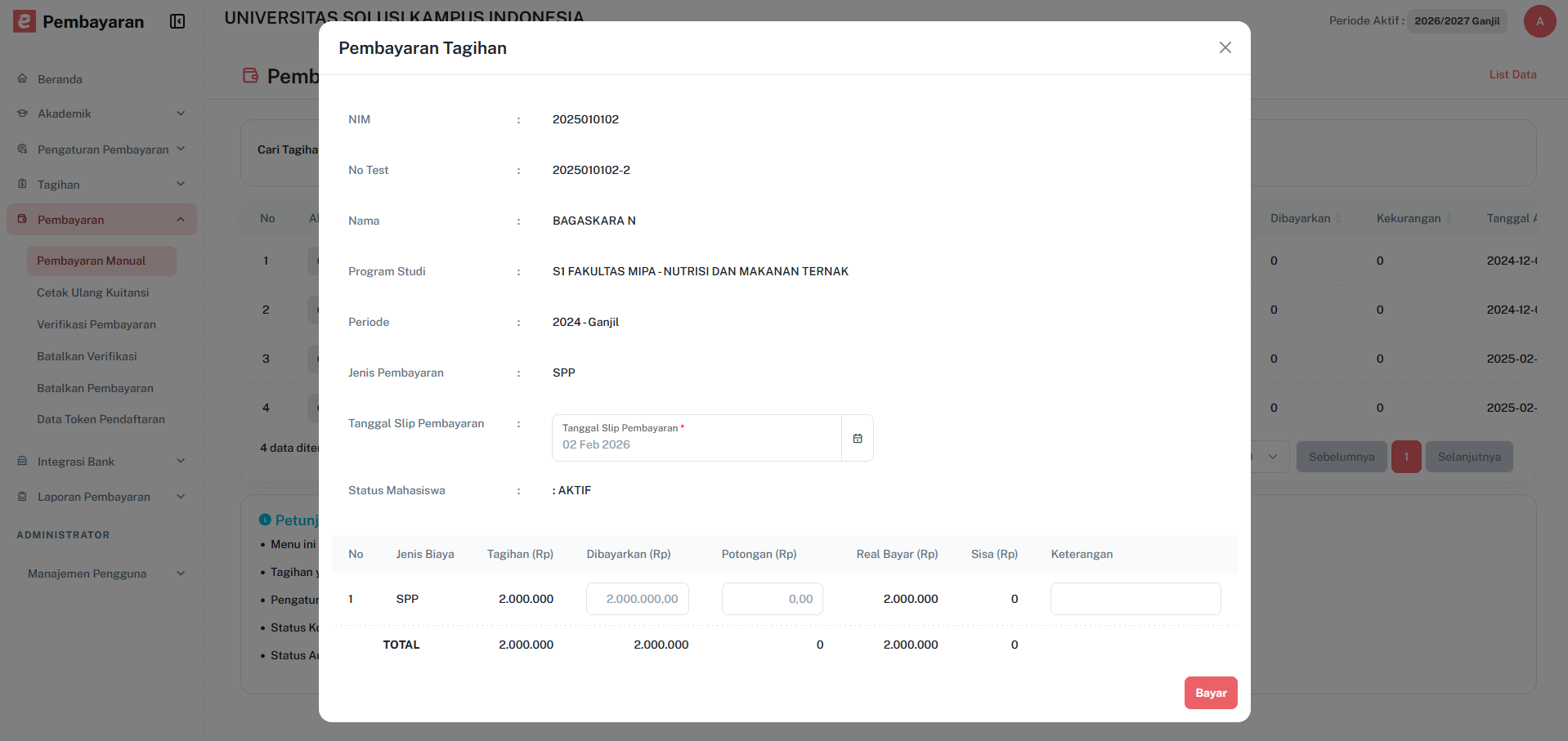 Popuppembayarantagihandipembayaranmanual