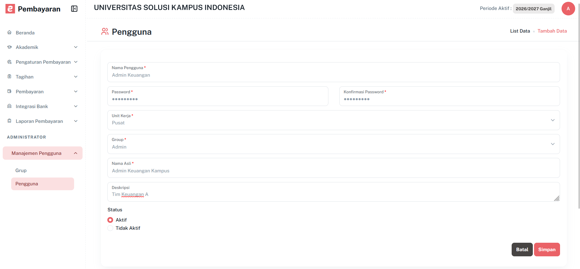 Tambahakunpenggunae Pembayaran