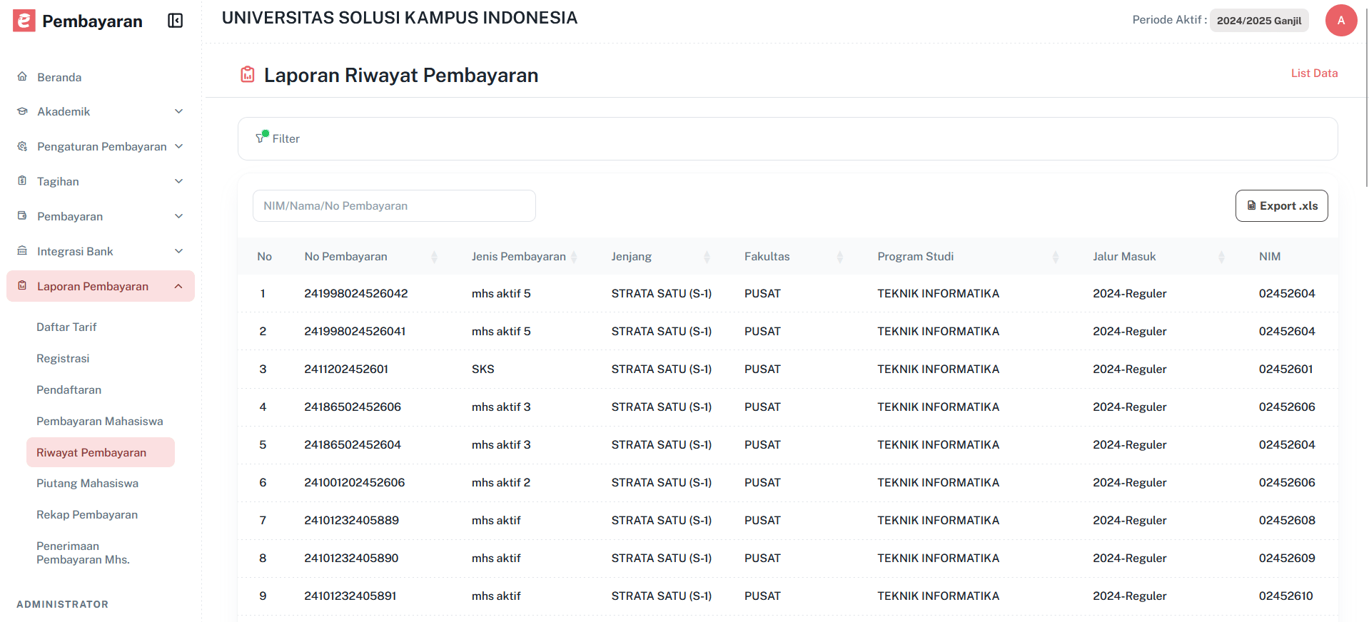 Halamanlaporanpembayaranriwayatpembayaran 1