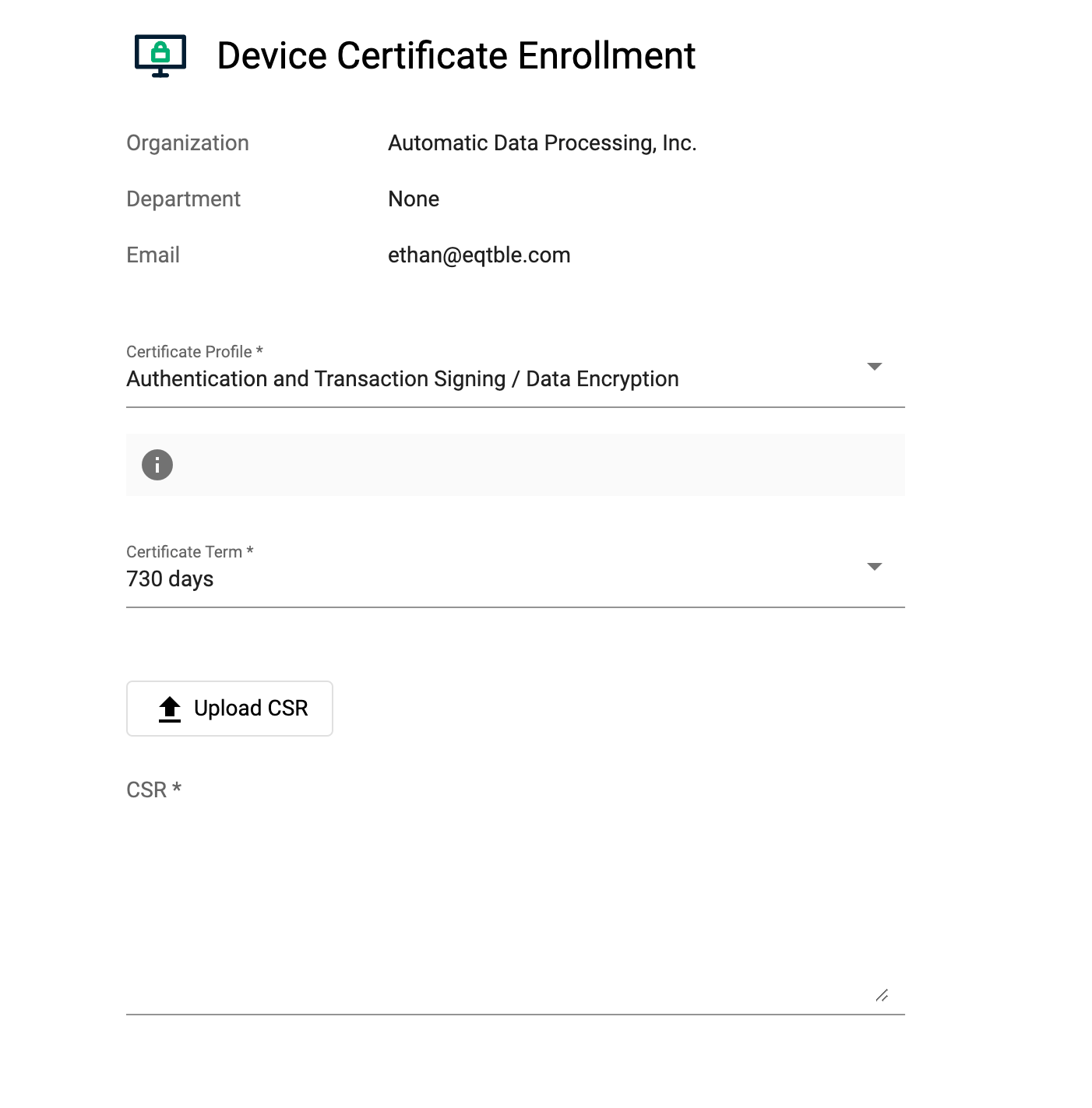 ADP Certificate Signing Tool