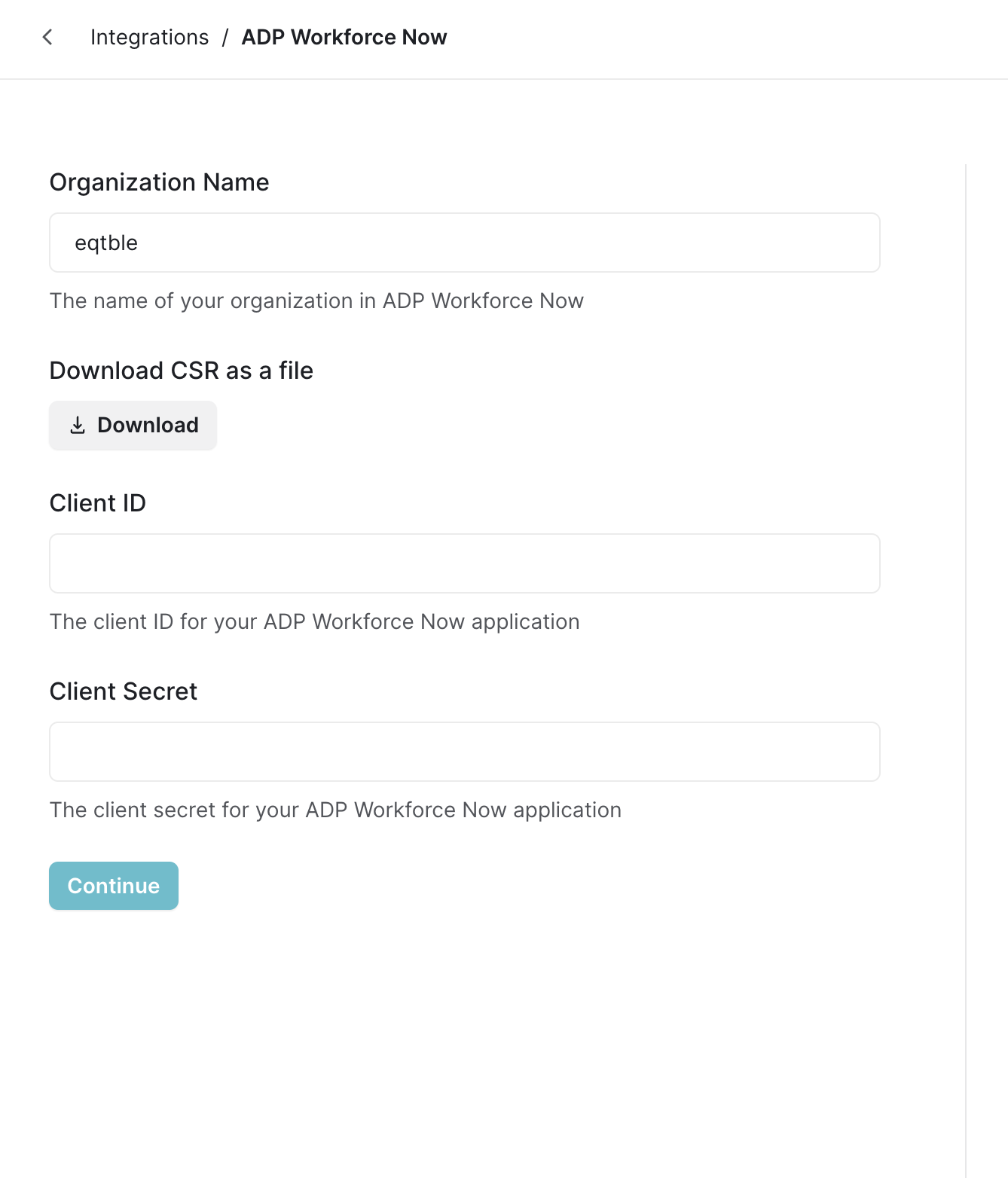 ADP Workforce Now CSR