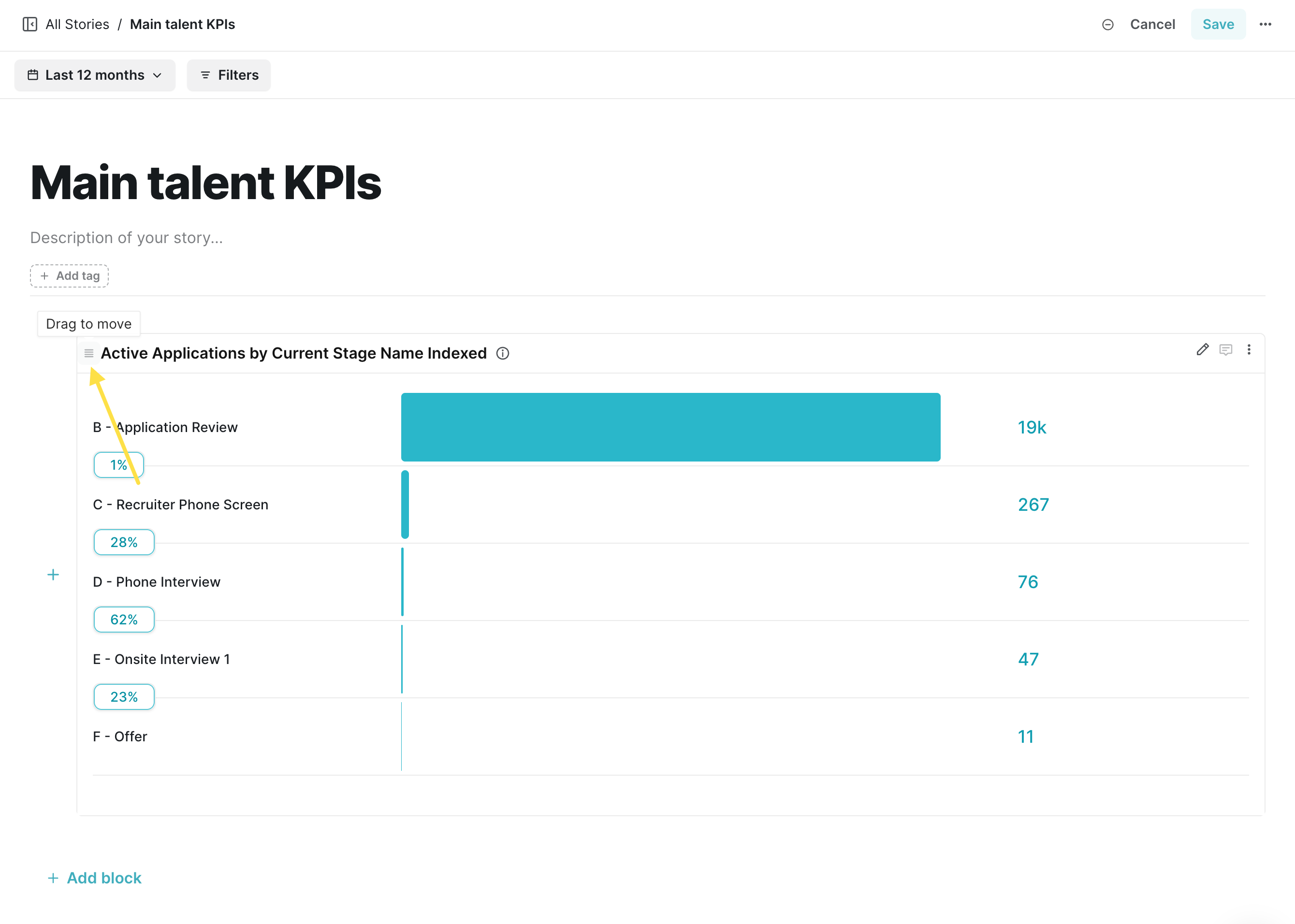 eqtble story block dragging