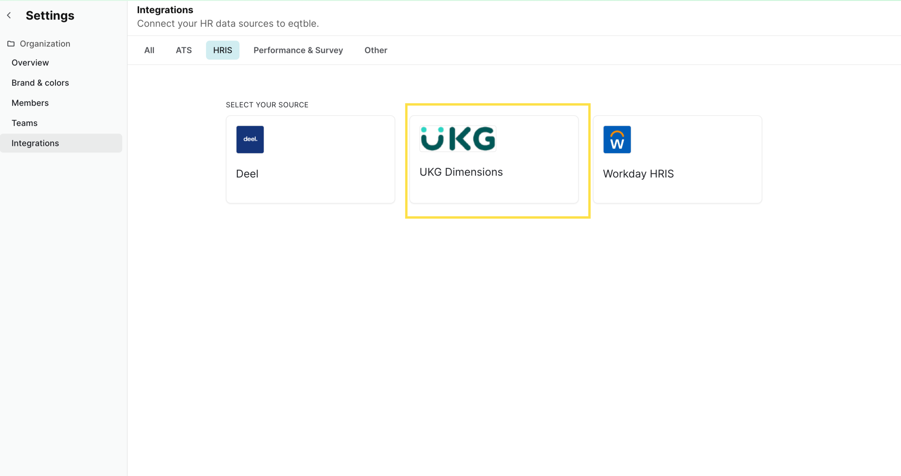 eqtble ukg dimensions