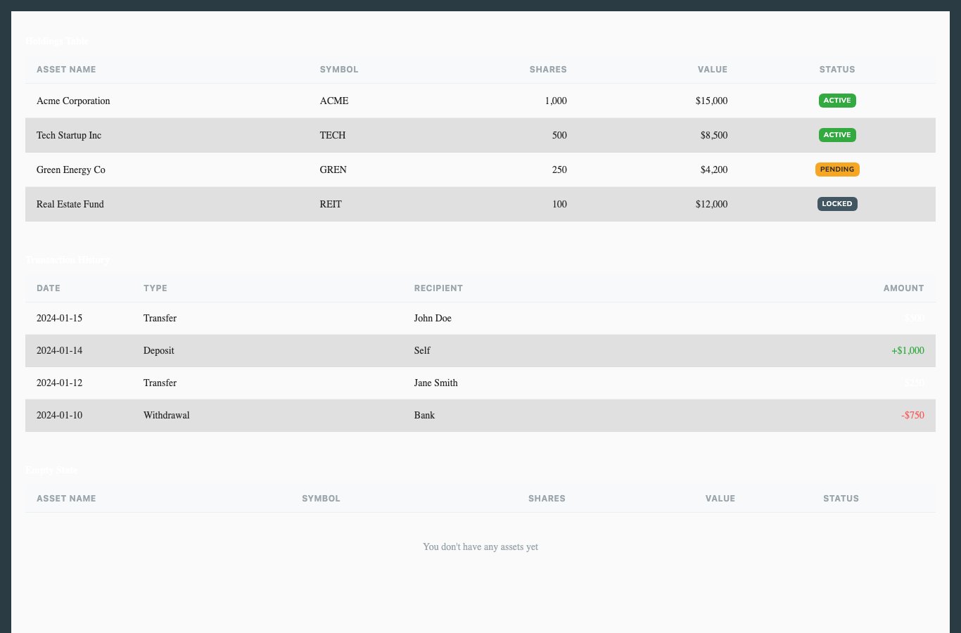 EquaTable light theme