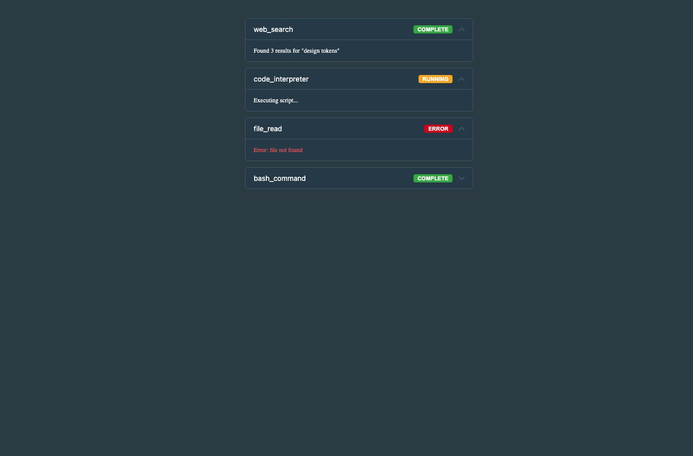 EquaToolCard dark theme
