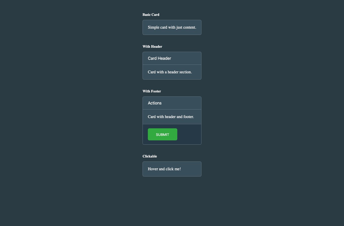 EquaCard dark theme