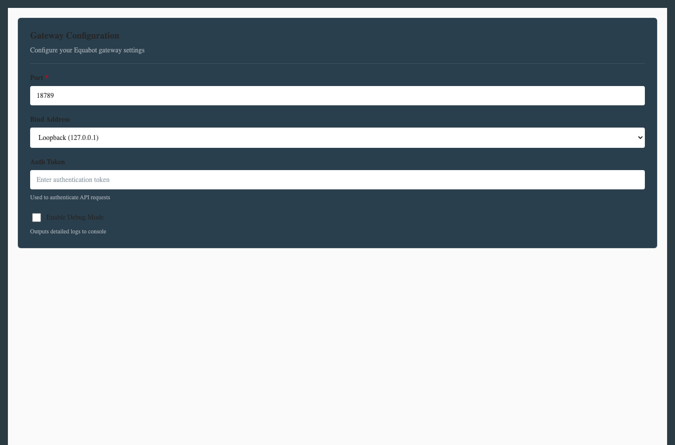 EquaFormLayout light theme