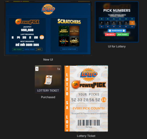 Equinox Lottery interface