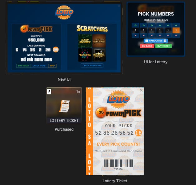Lottery Equinox Lottery interface