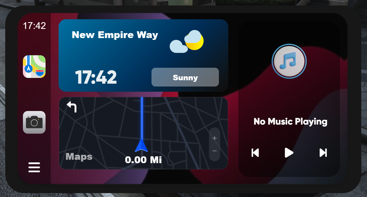 Car Play vehicle interface in Equinox Roleplay