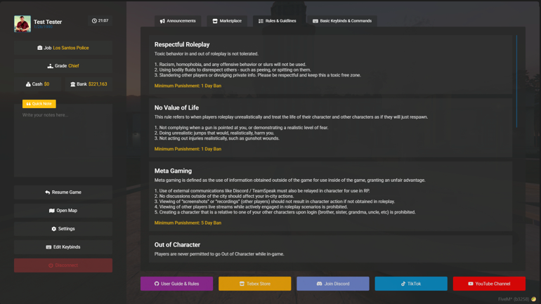 Marketplace options available through the Equinox Pause Menu