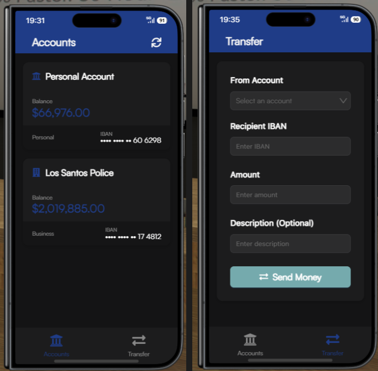 Mobile banking application