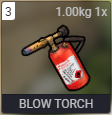 Blowtorch used during vehicle chopping