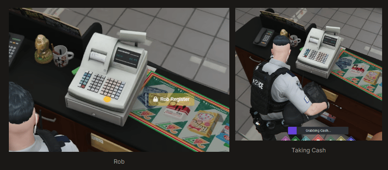 Register Robbery Store robbery register minigame
