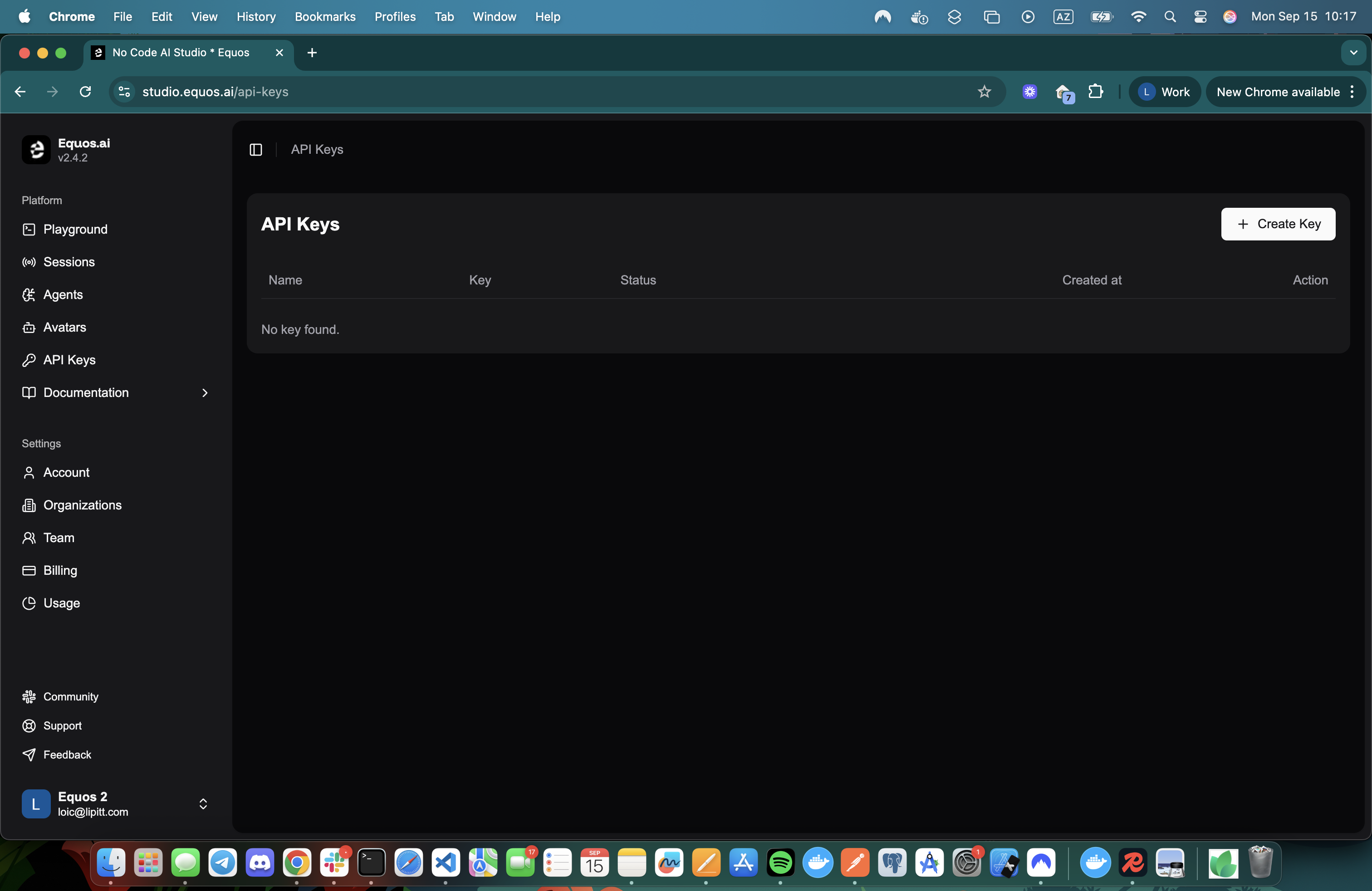API Key Page