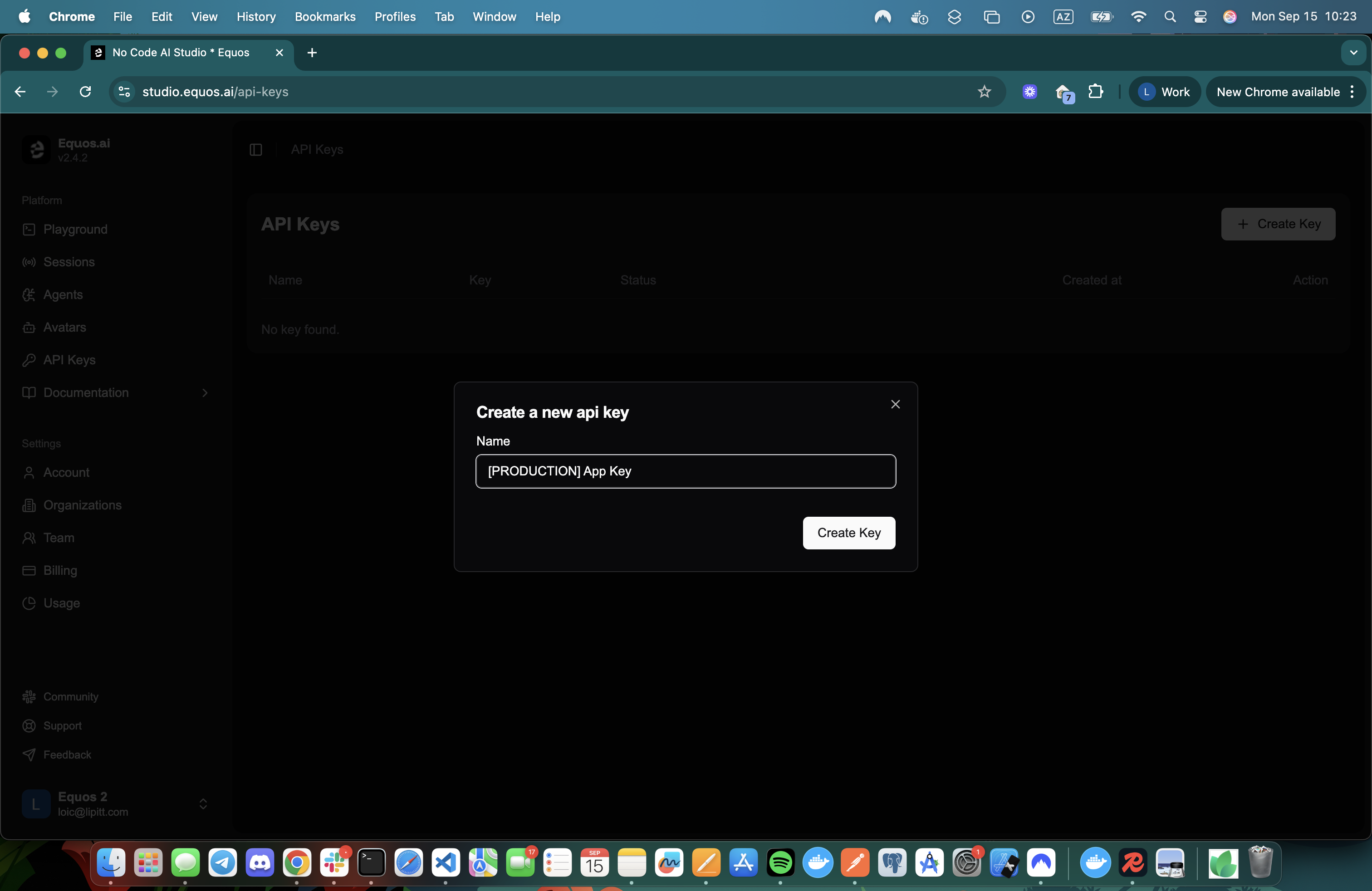 API Key Form