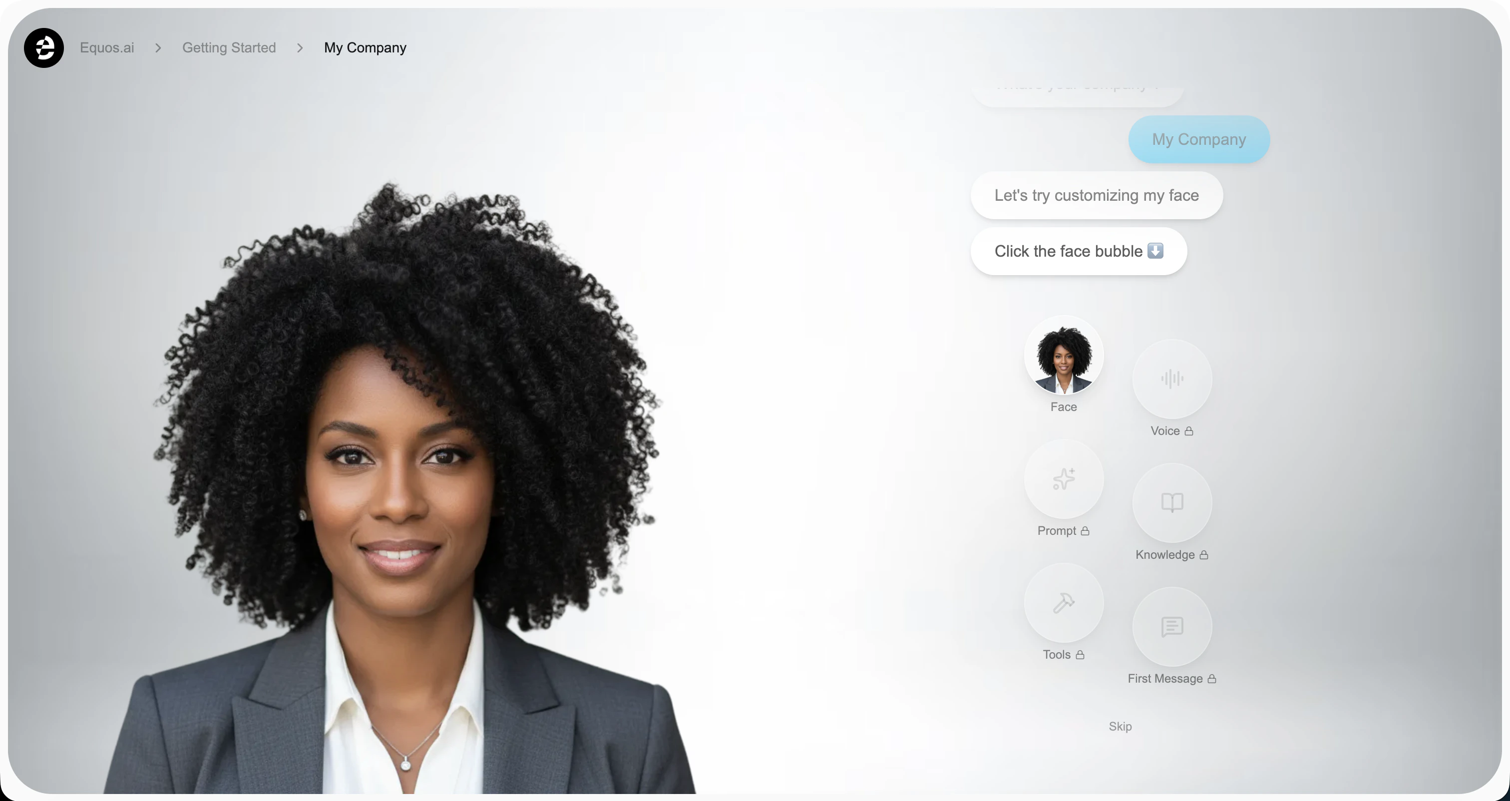 Equos onboarding flow